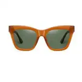 Ethan Cat-eye Orange/Dark-Green Sunglasses for Men and Women